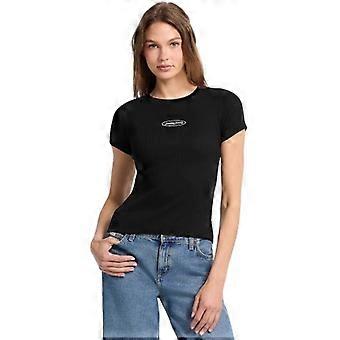 Guess Dame/Dame Oval Logo Ribbet Slim T-shirt