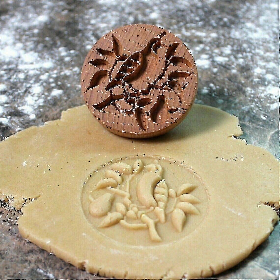 Cookie Embedding Stamp Mold Beech Postmark Stamp Wooden Biscuit Mold