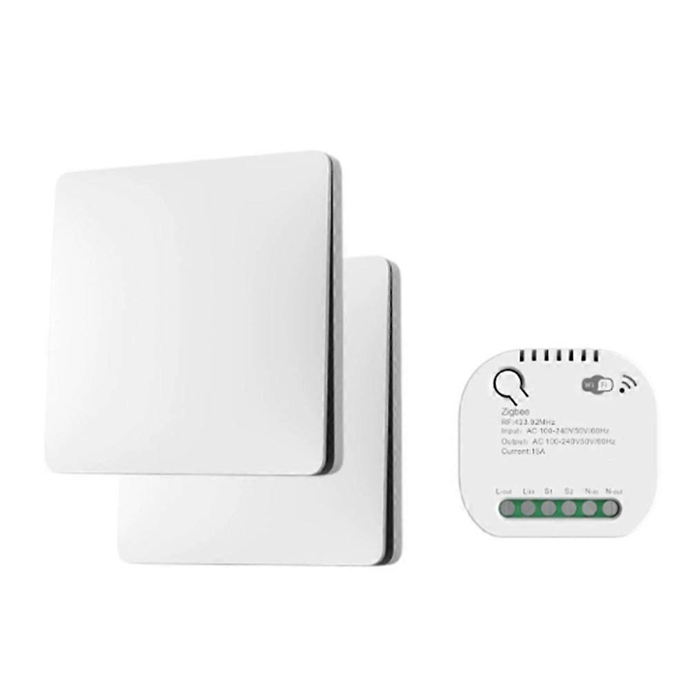 ZigBee Smart Wireless Self-Powered Switch,Kinetic Energy for Alexa Google Home Easy Installation