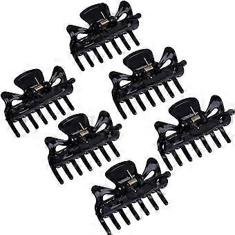 6 Pieces Plastic Hair Clips Claw Women Hair Claw Clamps Hairpin (black)
