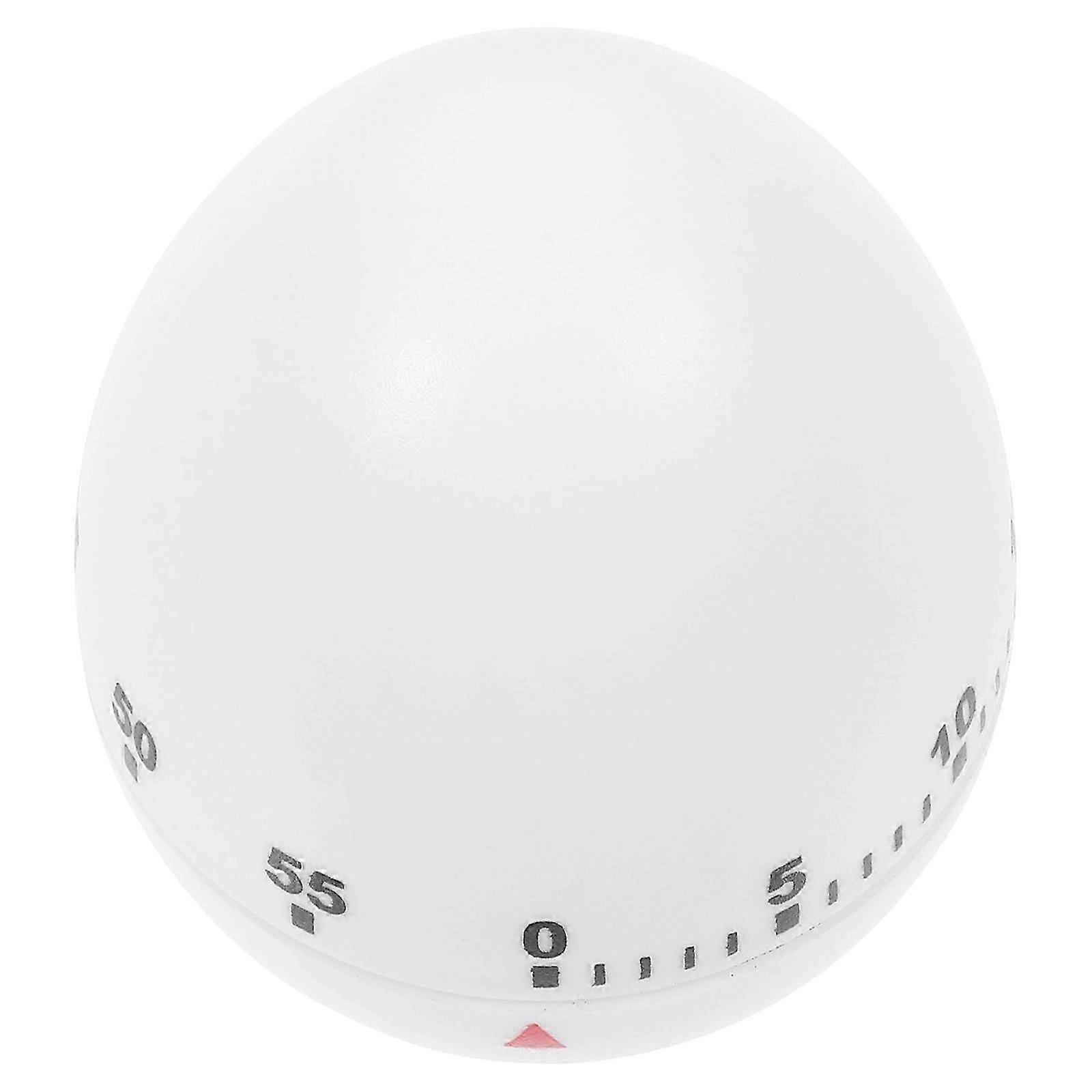 Egg Shape Mechanical Countdown Timer White For Kitchen Cooking Baking Classroom Activities Manual Use