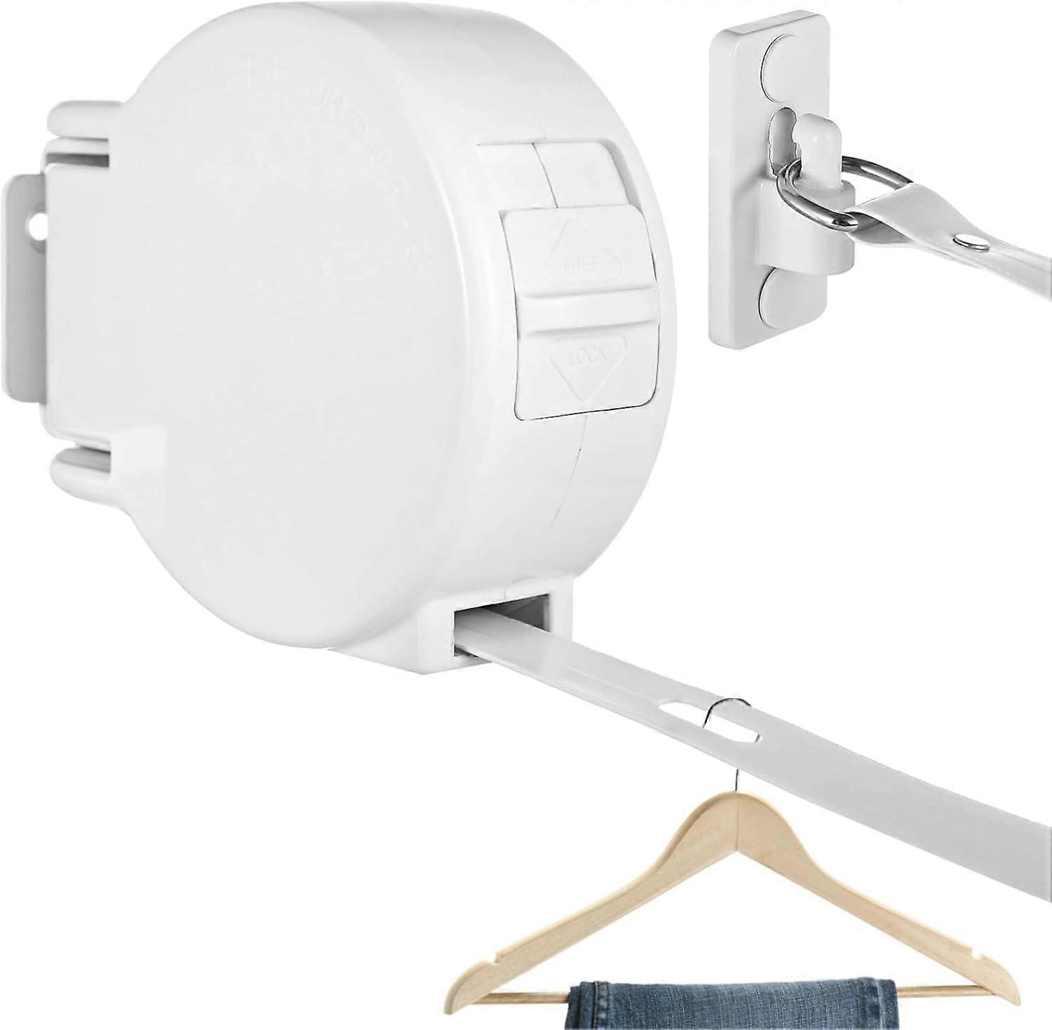 Retractable wall-mounted clothesline for indoor use,lockable, hidden c