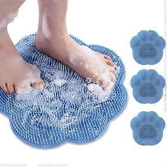 Lot de 3 tapis de douche exfoliants pour les pieds avec ventouses antidérapantes, pour le nettoyage des pieds et du dos, lave-pieds pour la salle de bain