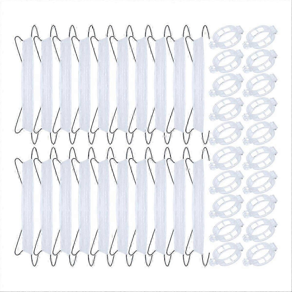 40pcs Tomato Hooks with String,Tomato Support Hooks with 33.3ft Twine