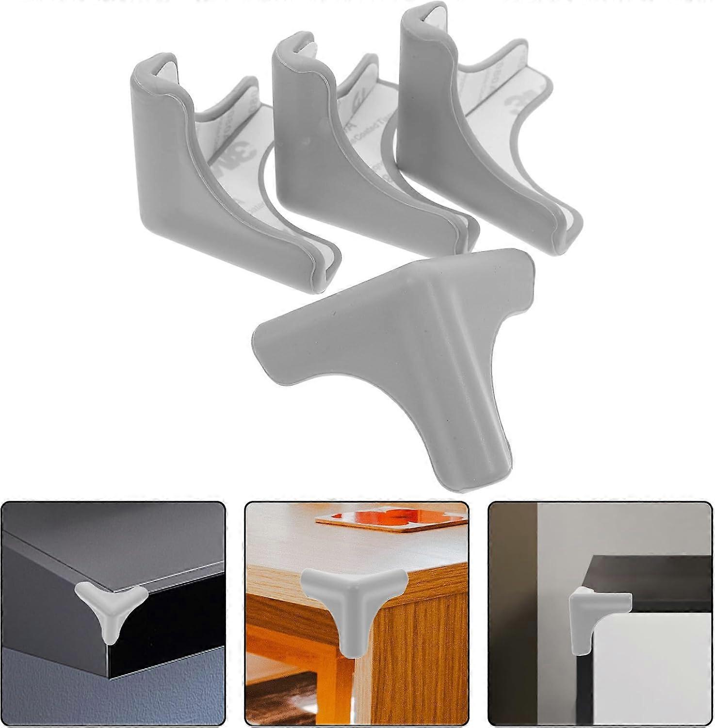 Cooker Hood Edge Protector and Table Corner Protector, 4pcs Silicone,