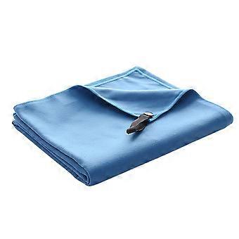 Superfine Fiber Sports Towel Microfibre Quick Dry Towel for Running Camping Hiking Yoga Gym Outdoor Activities (Blue)