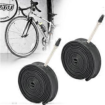 RUTU 700 x 23-25C 28-32C 35-43C 38-45C Tires Road Bike Bike Inner Tube with 60mm Presta Valve Premium Heavy Butyl Inner Tube - 2 Pack