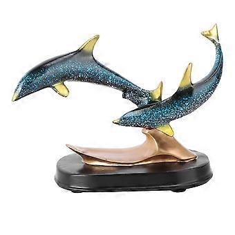 1pc Hars Ornament Desktop Craft Versiering Creatieve Dolfijn Versiering voor Thuis