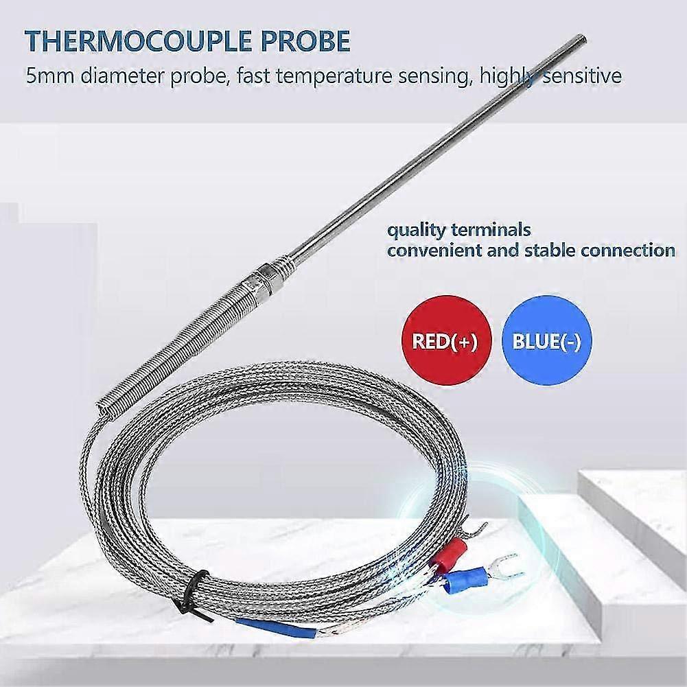Thermocouple Sensor Probes, Temperature Controller K Type(3m)