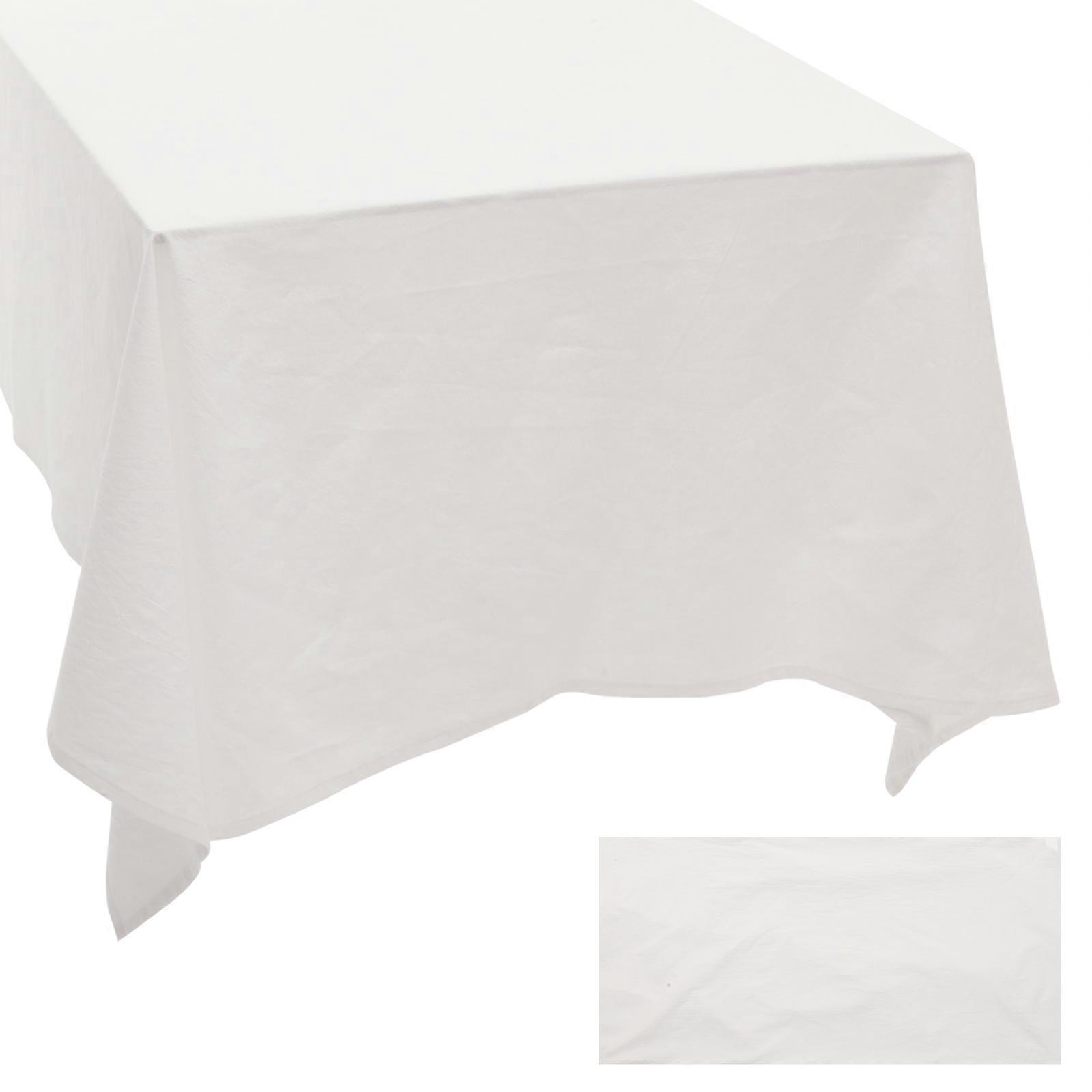 Decorative Multi-Function Tablecloth Cotton White Table Cover 5Pcs