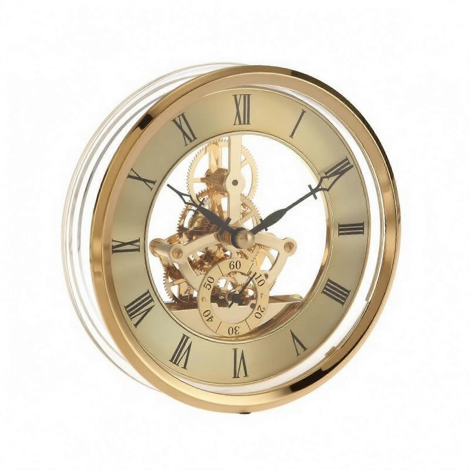 Roman Numeral Timepiece Component Insert goldenColored Round Timepiece Component