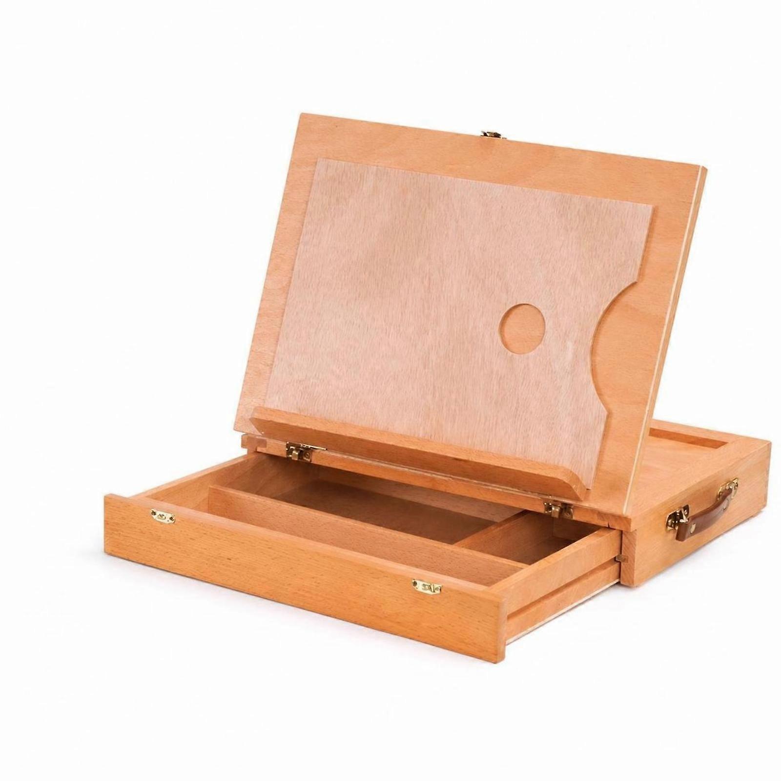 Tabletop Easel with Drawer Portable Drawing Box Foldable for Studio