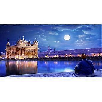Quebra-cabeça de pintura do Templo Dourado, Índia, religião Sikh - FBL-201