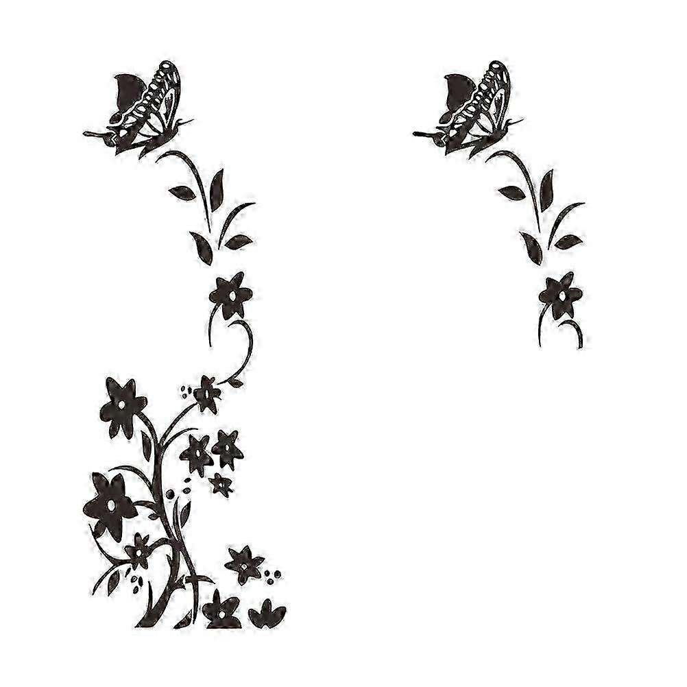 Removable Wall Sticker Vine Decals compatible with Decoration Black WI