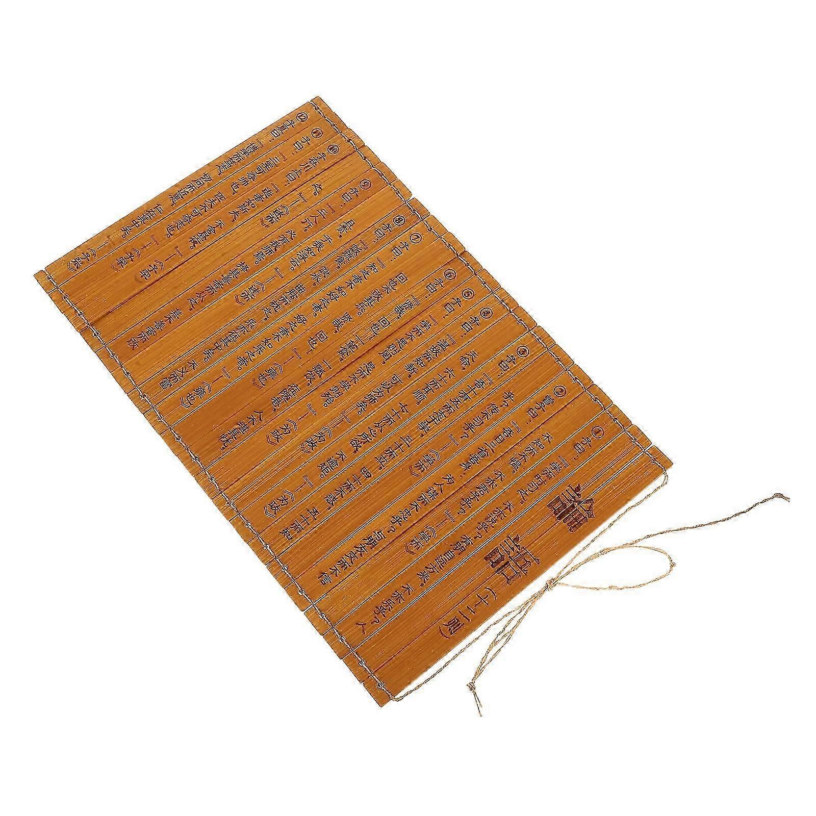 4Pcs Rectangular Retro Bamboo Book Craft Home Decor Display Ornament Props