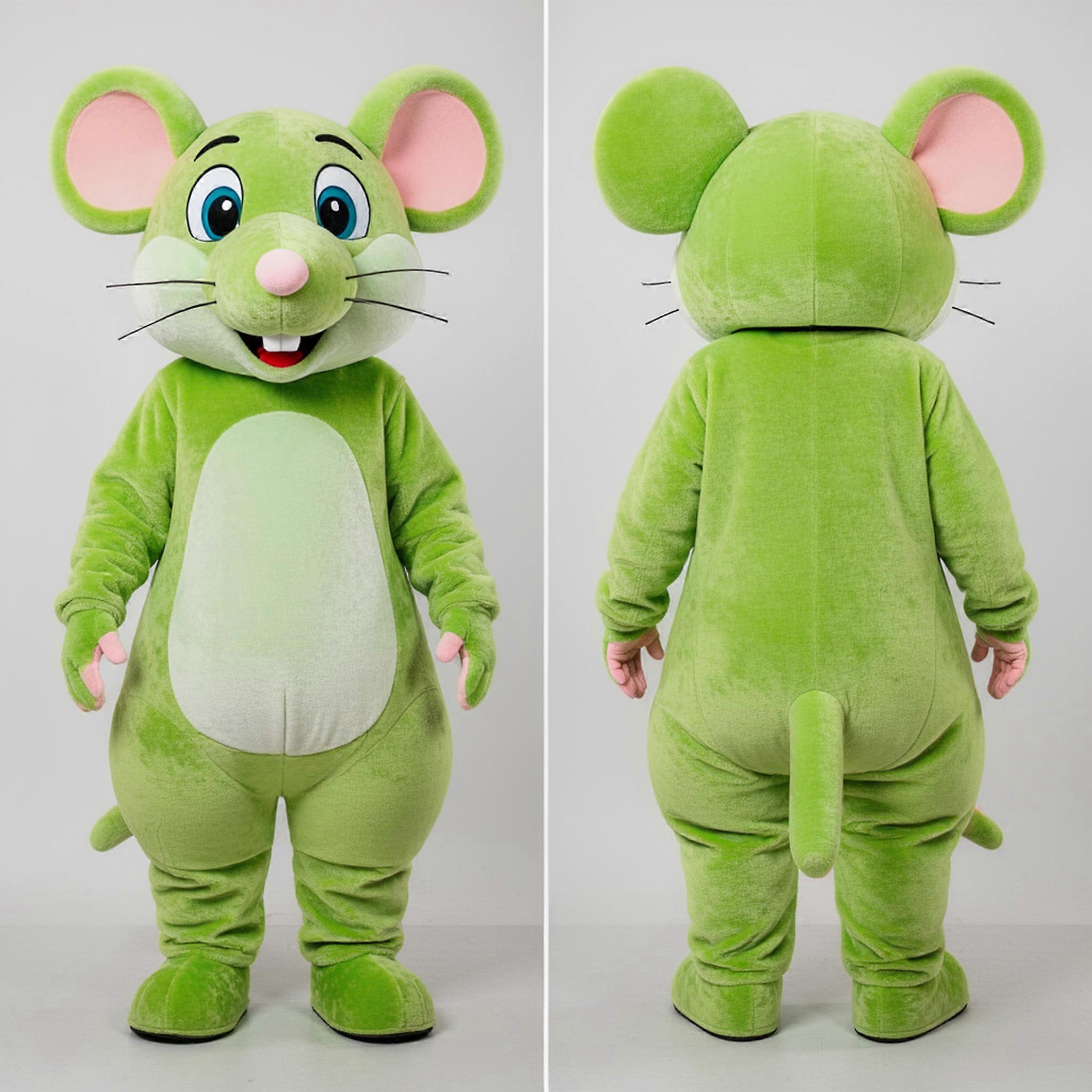 MASTICOT Lime Green Velvety Rat Mascot