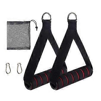 1 Pair Cable Machine Handle Exercise Handle Gym Cable Machine Handle Set, Exercise Attachments For Resistance Band