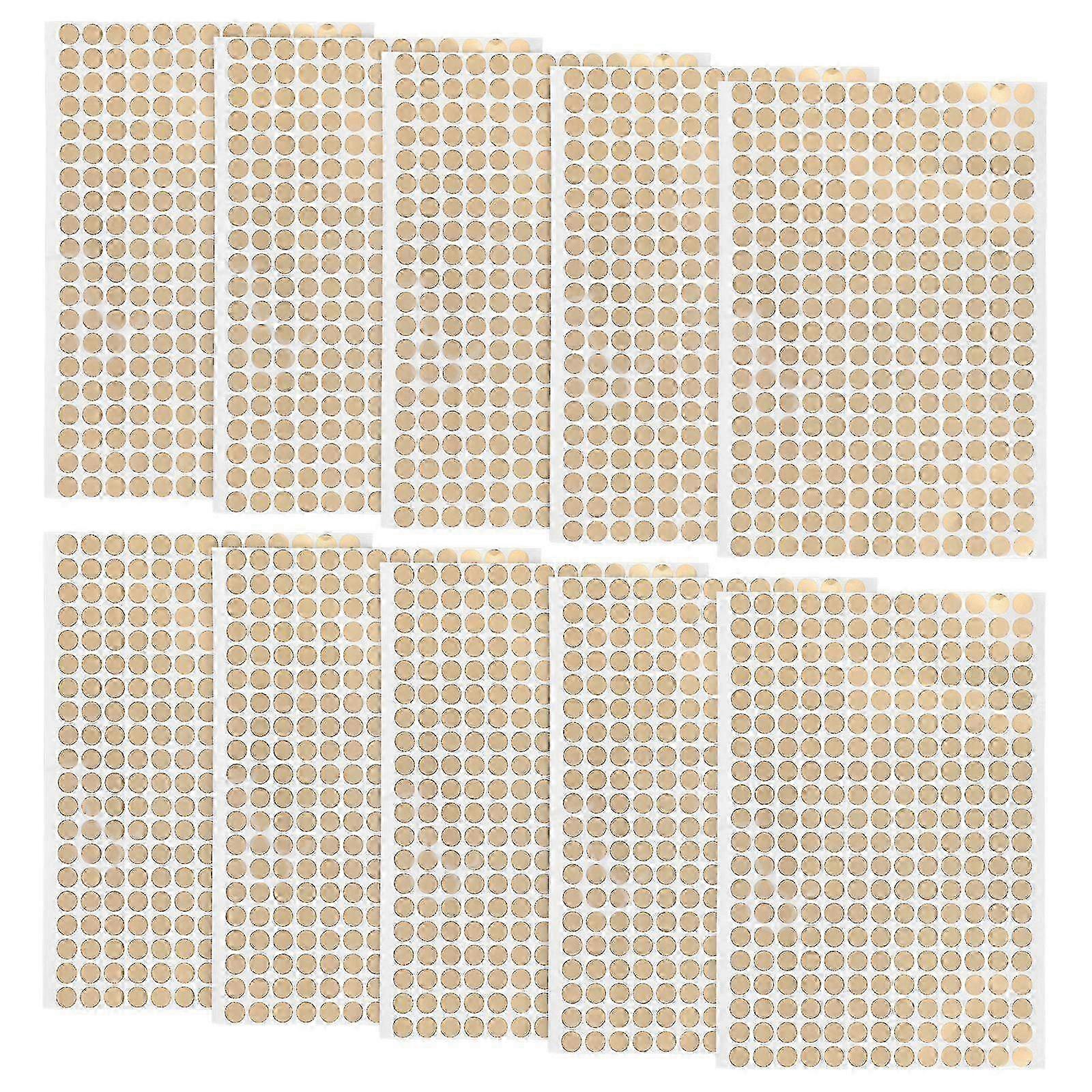 10 Sheets Adhesive Circle Coding Labels Dot Label Stickers Gift Round Dots Stickers