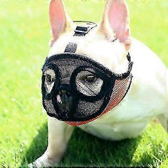 Adjustable Short Dog Muzzle Breathable Mesh for Small Medium Large Dogs, Anti-Bite Anti-Barking Training Pet Safety Accessory