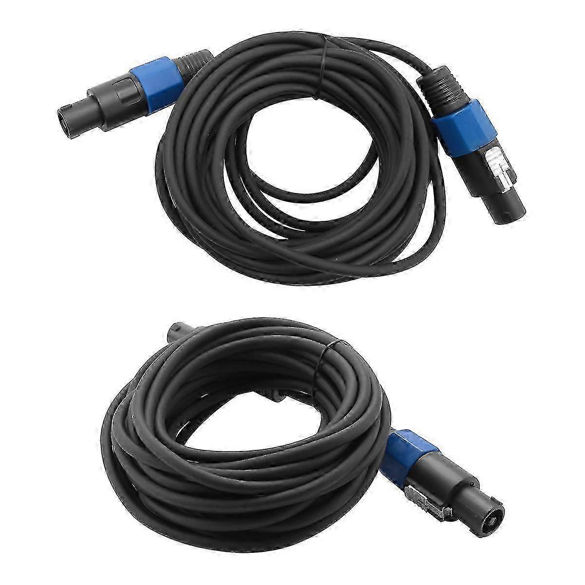 2 Pack 25 Ft 12 AWG Speakon Audio Cable