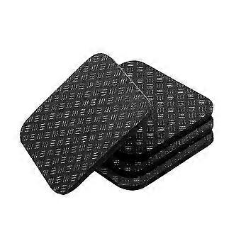 4PCS Double-Sided Non-Slip Exercise Bike Mat, Silicone Shockproof Mat compatible with Exercise Bike, Treadmill