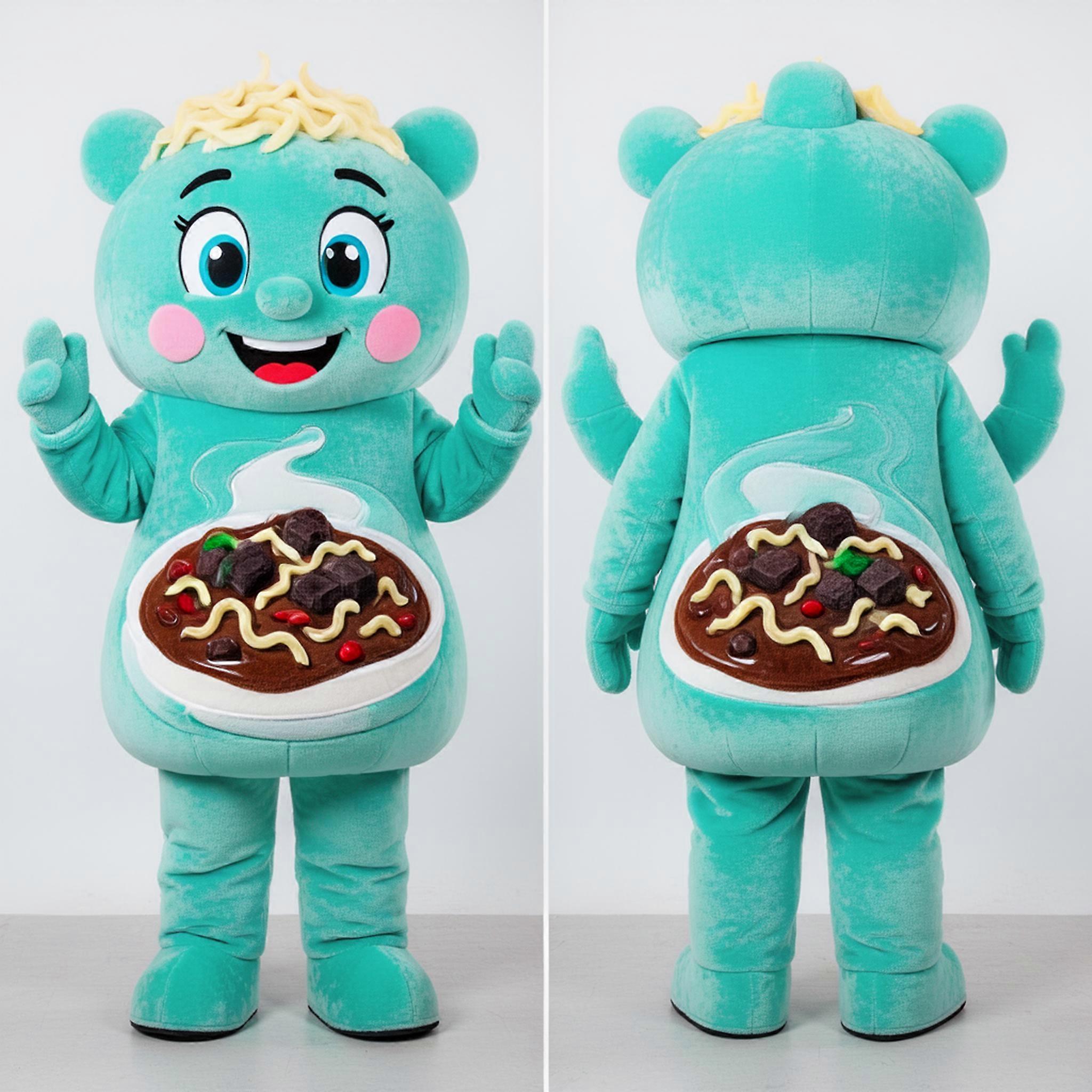 MASTICOT Turquoise Vibrant Beef Stroganoff Mascot