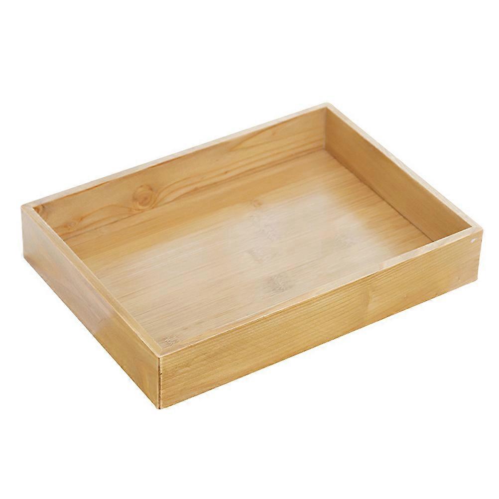 Wooden Bamboo Serving Tray for Storage Use 1Pcs Rectangular Multifunctional Tea Dish