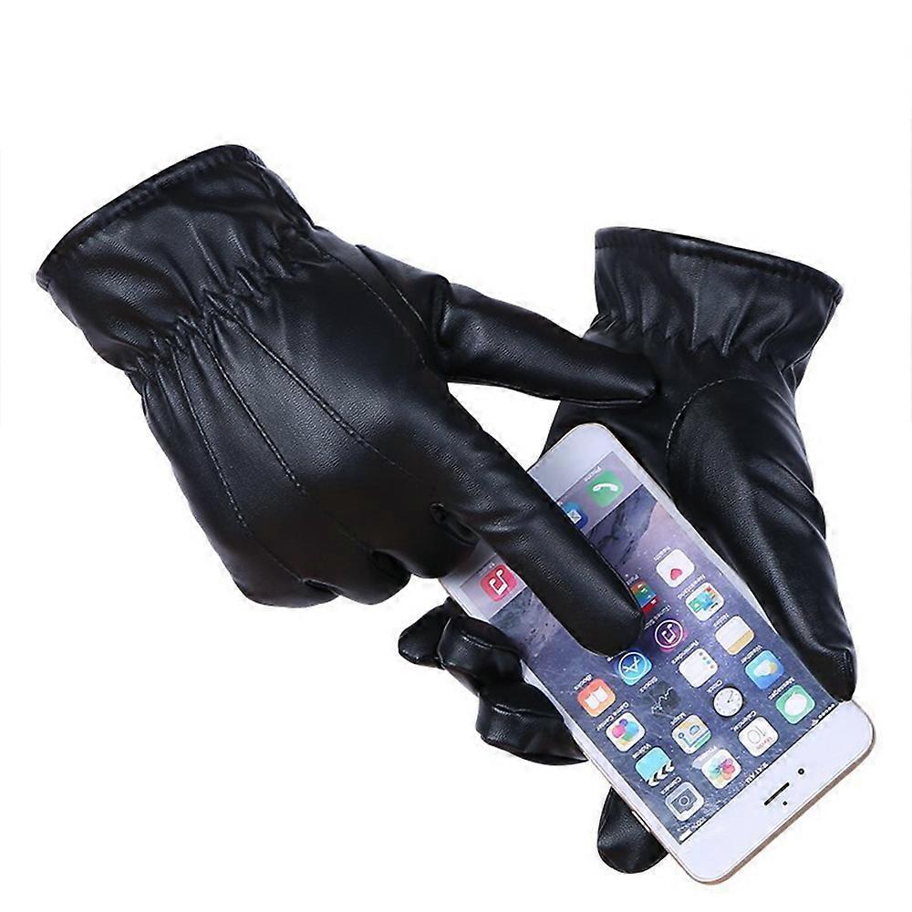Windproof Thermal Fleece-Lined Touchscreen Gloves