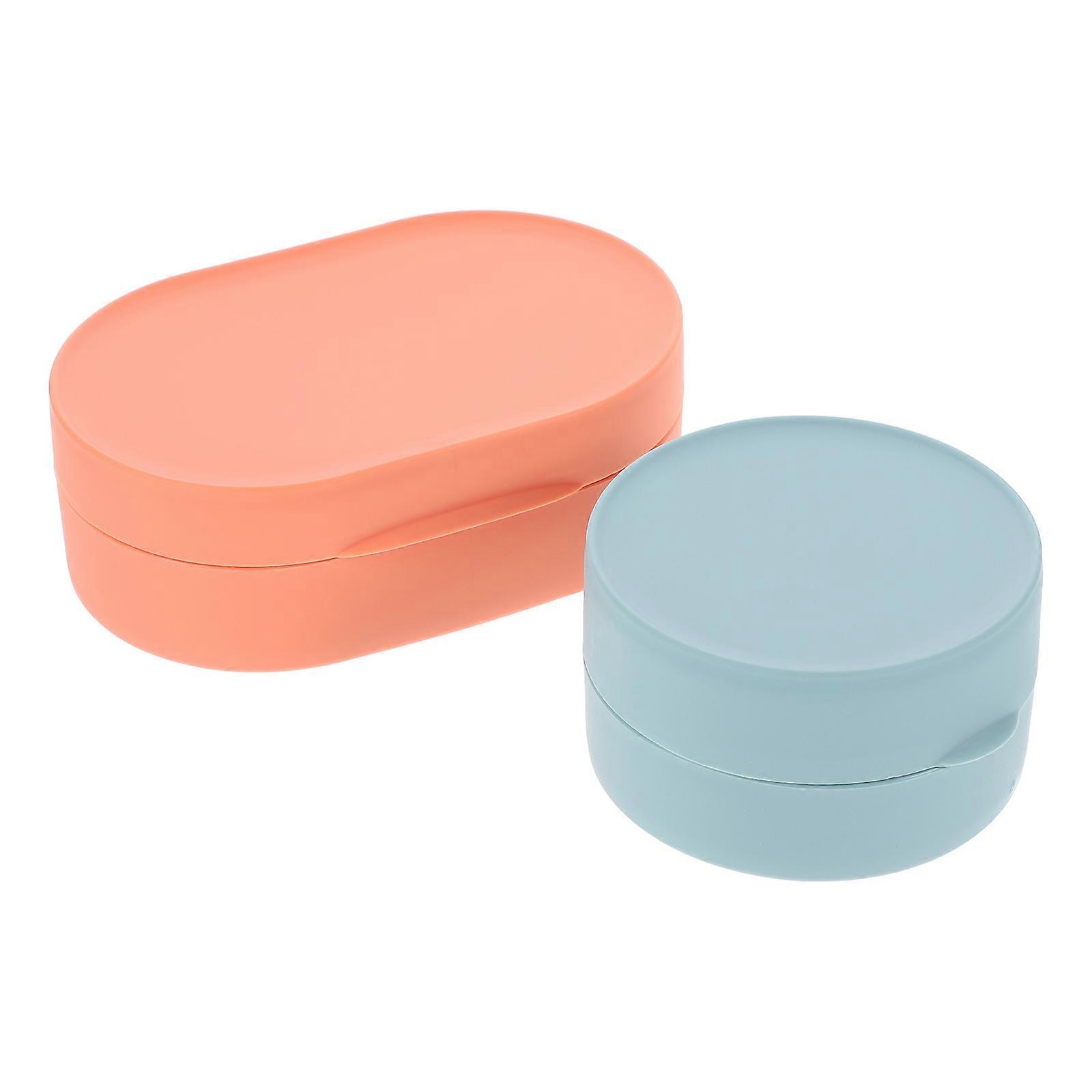 Assorted Color Soap Case for Storage 2Pcs Portable Soap Holders