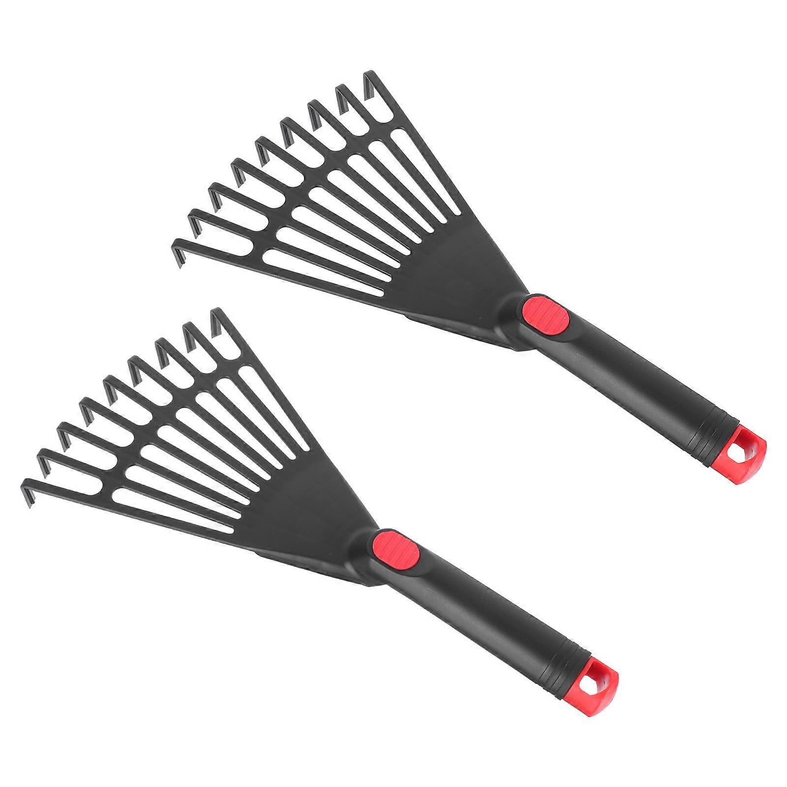 Leaf Rake Gardening Rake for Yard Cleanup 2Pcs Plastic Durable Material
