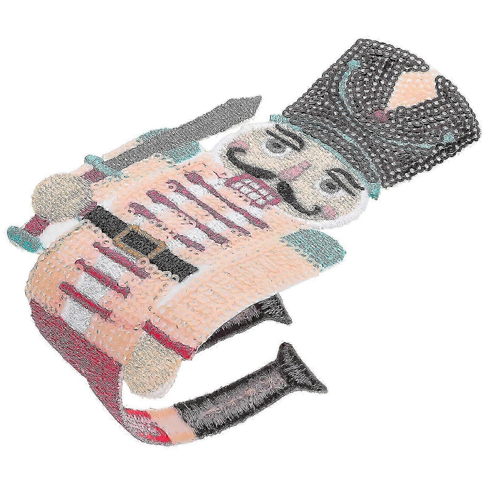 Nutcracker Patches Iron on Applique for Decoration Multi Cloth Patch