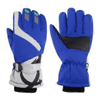 Windproof Ski Gloves with Layered Wrist Coverage, Warm Lining and Water-Resistant Outer Fabric for Cold-Season Outdoor Use  Red