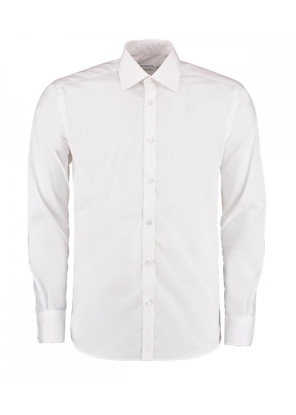 Men's Kustom Kit Slim Fit Long Sleeve Business Shirt KK192