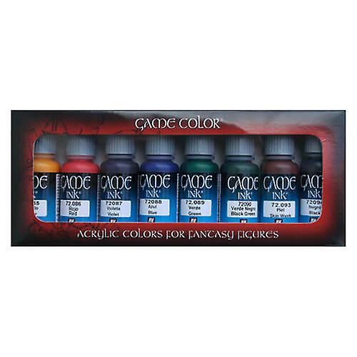 GAME INK Vallejo Game Colour Fantasy Models Figures Acrylic Colors 8 Colour Set