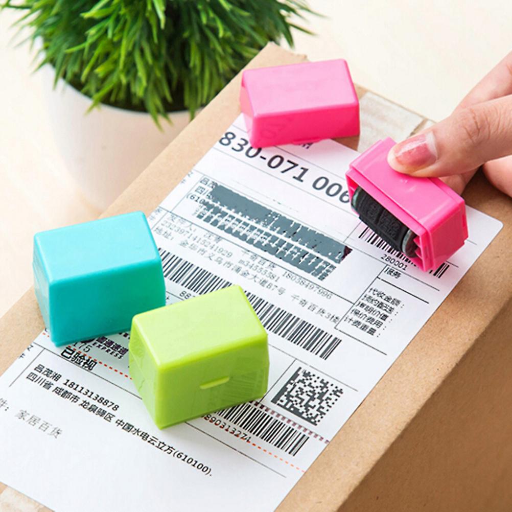 New Confidential Seal Security Hide Id Garbled Self-inking Rubber Stamp Protect Identity Theft Stick Confidential Seal