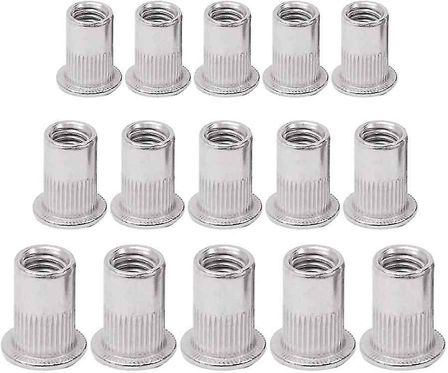 90 Pieces Threaded Rivet Nut Threaded Rivet Rivet Nut Flat Head Threaded Rivet Nuts Rivet Nut Threaded Insers Nut Head Nut, M5 M6 M8