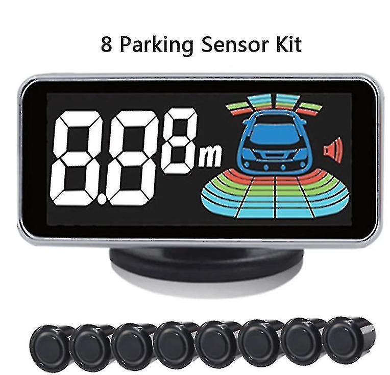 Car Parking Display Parktronics 8 Sensors Reverse Backup Reversing Radar