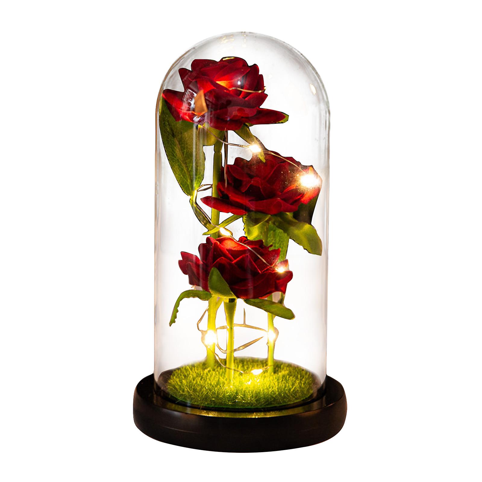 Artificial Flower Simulated Roses With Light Festivals Decoration