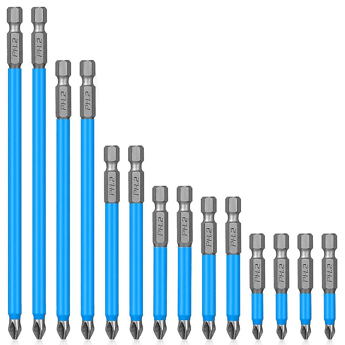 14 Pcs Magnetic Anti Slip Screwdriver Set Impact Driver Bit Set 1/4 Inch Hex Drill Bit Set
