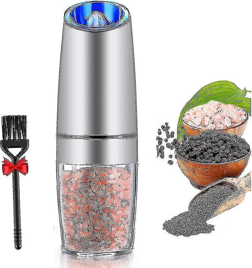 Electric Salt And Grinder Set, Automatic And Salt Mill Grinder,-operated With Adjable Coarseness, Less St