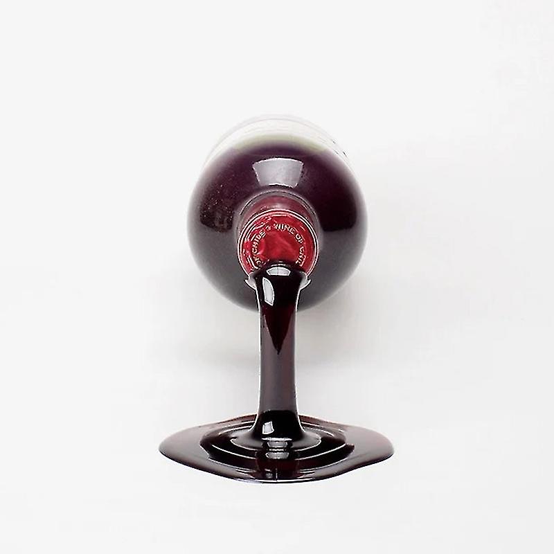 Wine Bottle Holder, Red, Spilled Bottle Design