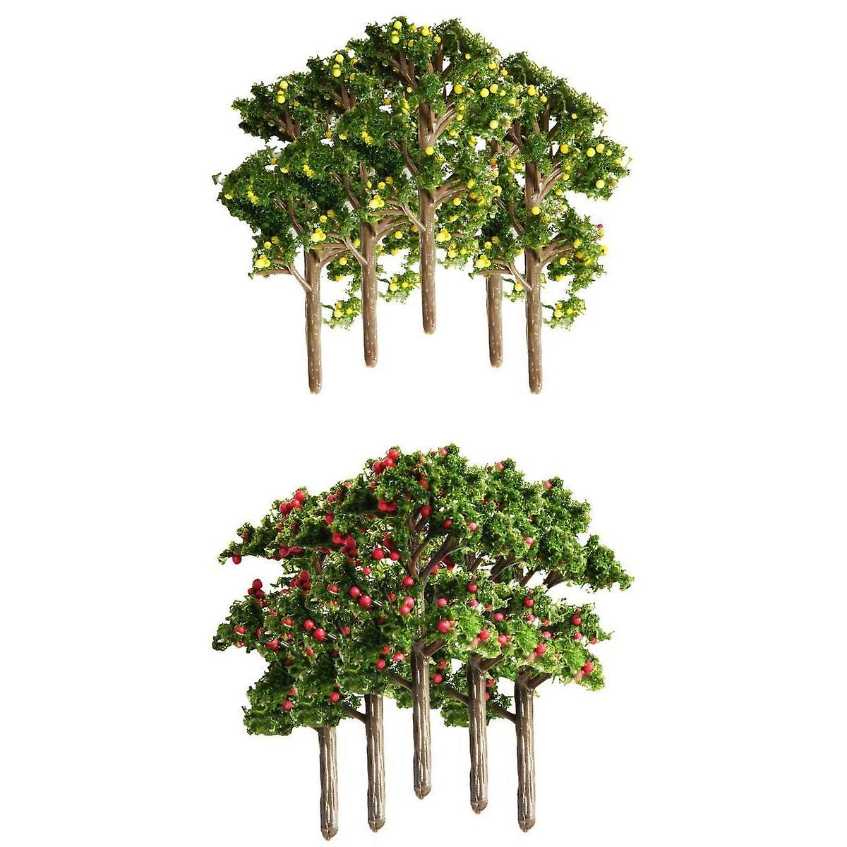 Model Fruit Tree Layout for DIY Green Landscape Scenery Sand Table Dioramas