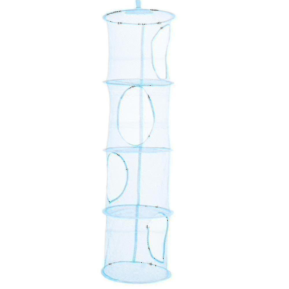 4 Layers Mesh Folding Kids Toys Storage Rack Hanging Basket Sundries Organizer