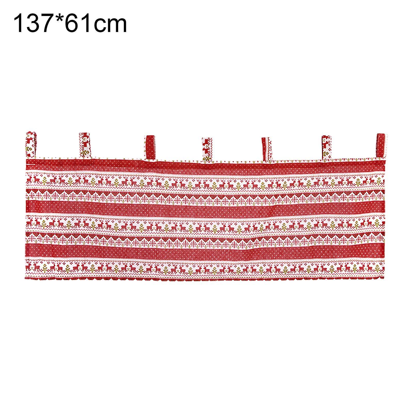 クリスマステーマハーフカーテンスタイリッシュな亜麻ダイニングルームブラックアウト窓カーテンホーム装飾