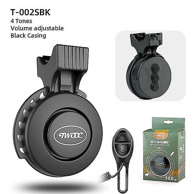 Twooc T-002自転車電子ベルスクーターEバイクサイレントランペットアラームUSB充電サイクリングオーディオ警告アラート安全ライディング