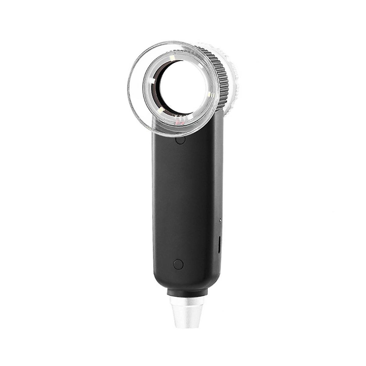 30X USB Rechargeable Magnifying Glass Hand- Magnifying Glass UV Purple Light Banknote Inspection