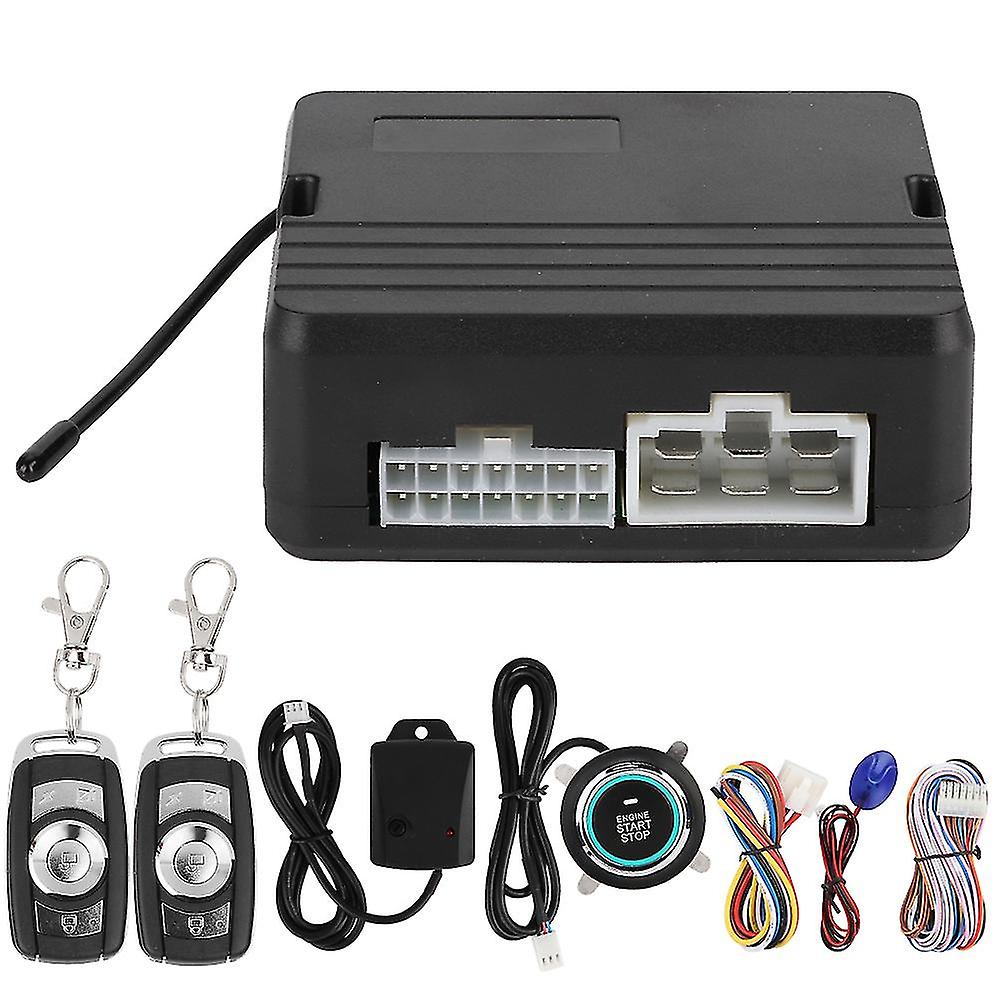 One Button Engine Start Car Vibration Alarm System Ignition Push&remote Control 12 V (number 2)