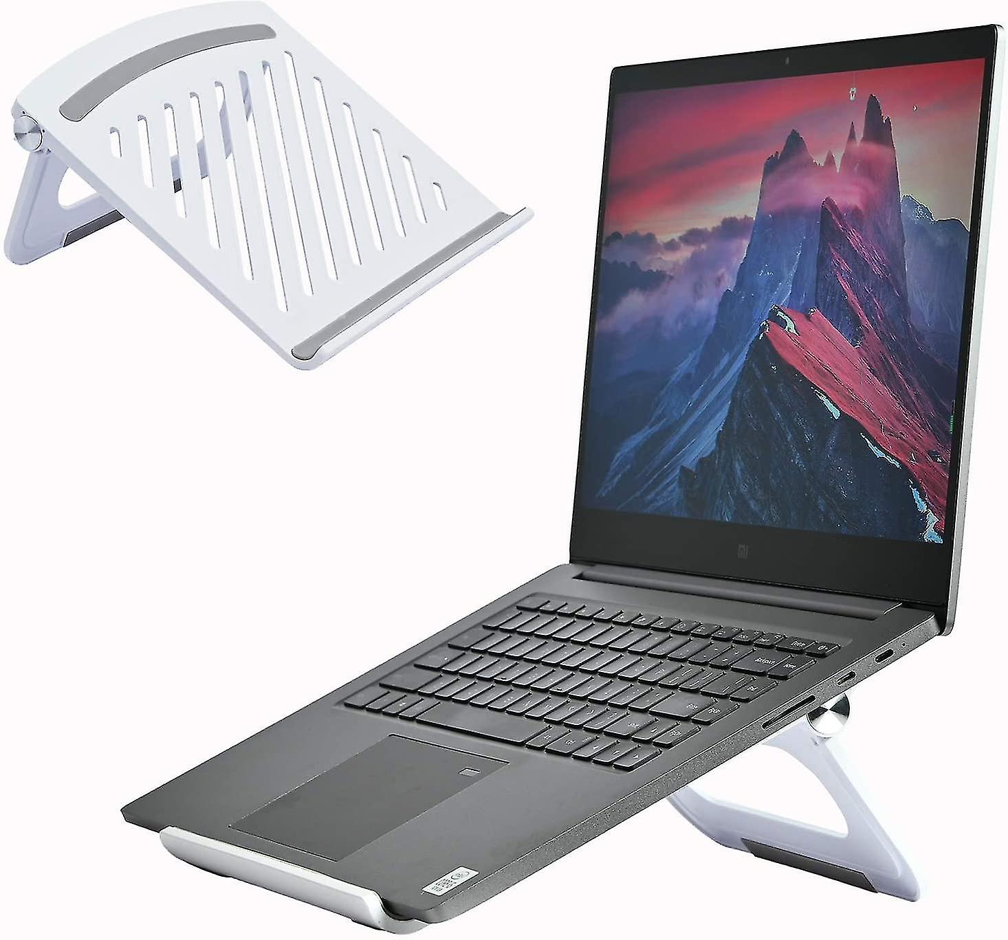 Laptop Stand, Built-in Folding Stand, Adjustable Height Levels Desktop Laptop Stand, Ergonomic Air V