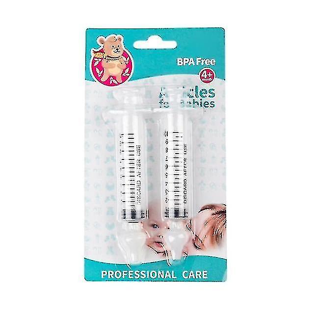 2pcs 婴儿鼻子清洁针管婴儿护理吸鼻器清洁剂 10ml 婴儿 A Fiis