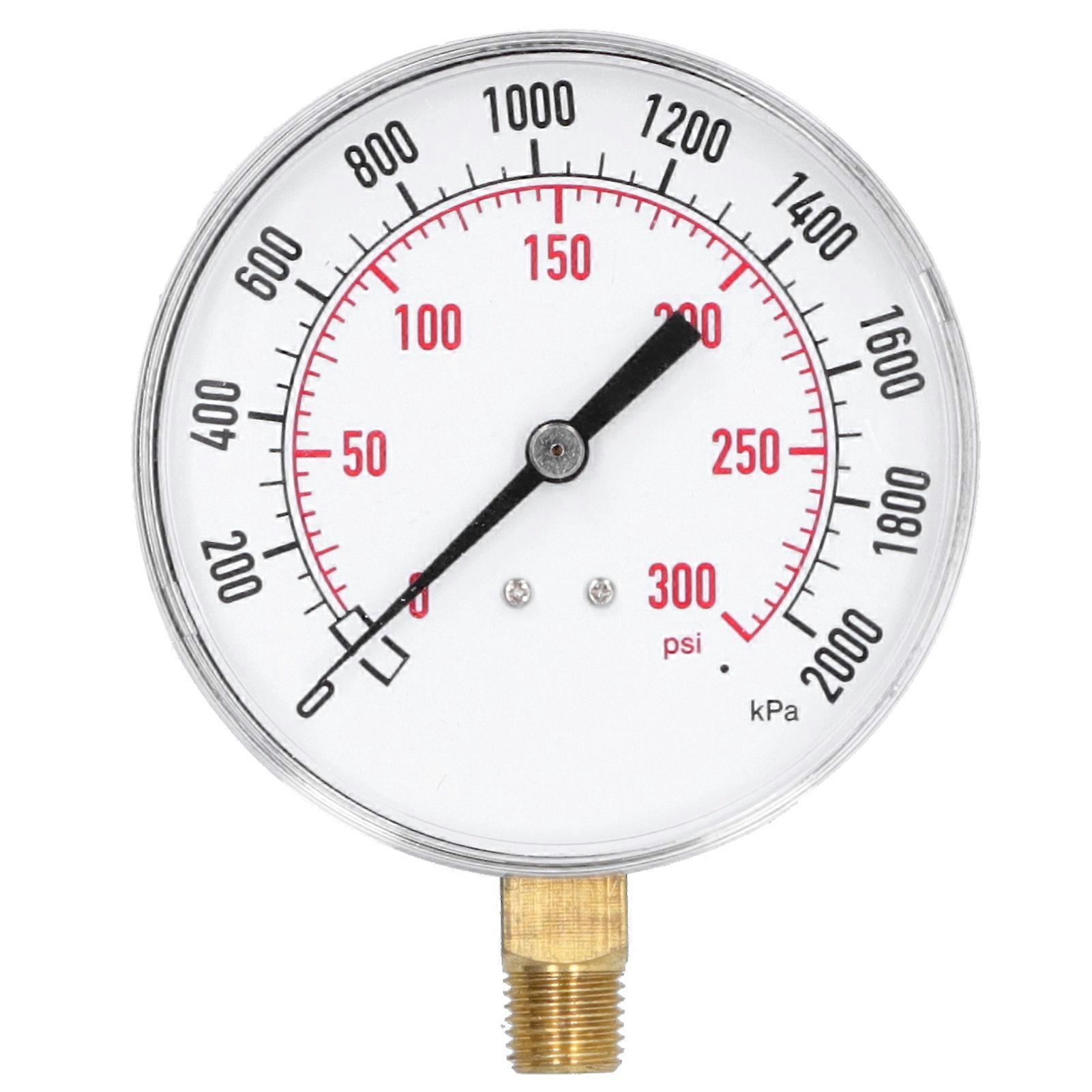 0‑2000kpa 0‑300psi Double Scale Vacuum Manometer Mini Dial Pressure Gauge Measurement Tool